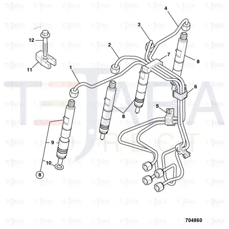 JCB Part No.# 02/203100, PIPE - JCB Spare Parts