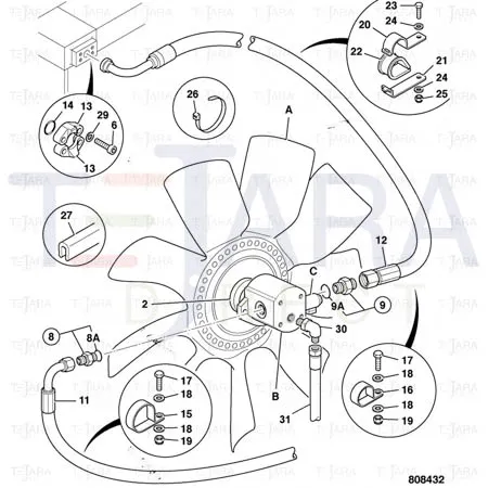 JCB Part No.# 20/925723, MOTOR HYDRAULIC - JCB Spare Parts