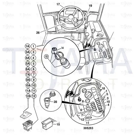 JCB Part No.# 701/60004, SWITCH PANEL - JCB Spare Parts