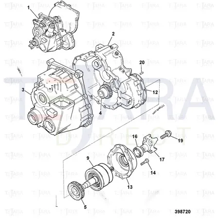JCB Part No.# 459/M2870, CASE - REAR MACHINING SS700 4WD - JCB Spare Parts