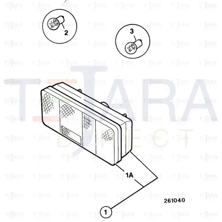 JCB Part No.# 700/37100, (W) (Pre-P)-LIGHT REAR COMBINA - JCB Spare Parts