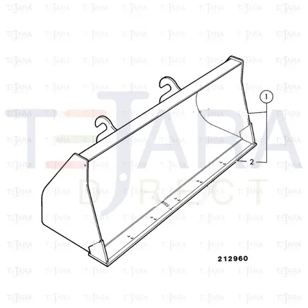 JCB Part No.# 126/00186, SHOVEL GP (HD) QH - JCB Spare Parts