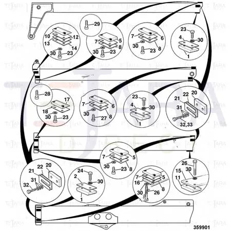 JCB Part No.# 331/36052, WEAR PAD ASSEMBLY - JCB Spare Parts