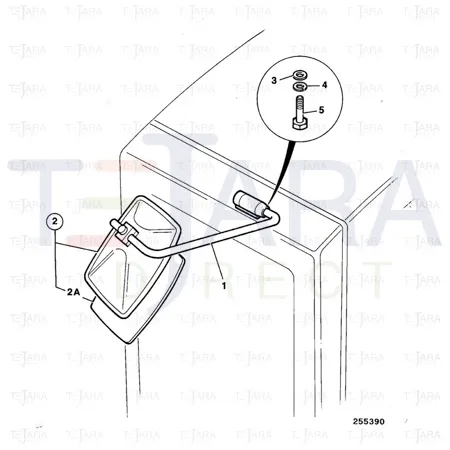 JCB Part No.# 477/01068, mirror - JCB Spare Parts