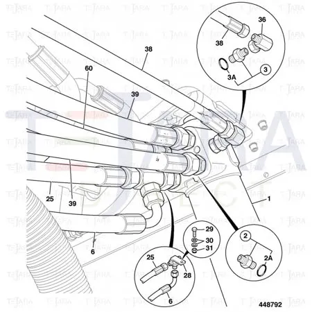 JCB Part No.# 269/40962, Hose "SLS" - JCB Spare Parts