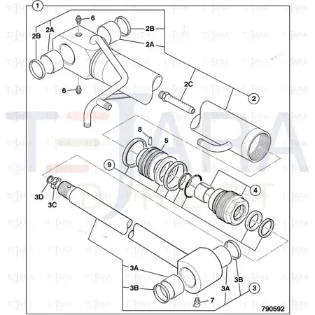 JCB Part No.# 332/E9268, Kit-seal - JCB Spare Parts