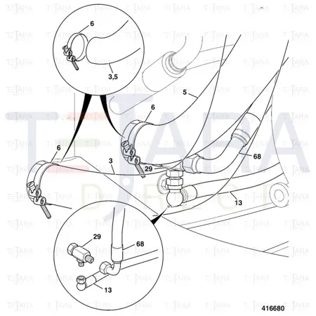 JCB Part No.# 834/10313, HOSE SUCTION - JCB Spare Parts