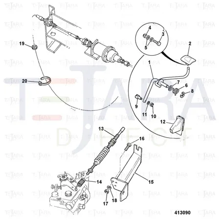 JCB Part No.# 814/00441, (Pre-P)-TORSION SPRING - JCB Spare Parts