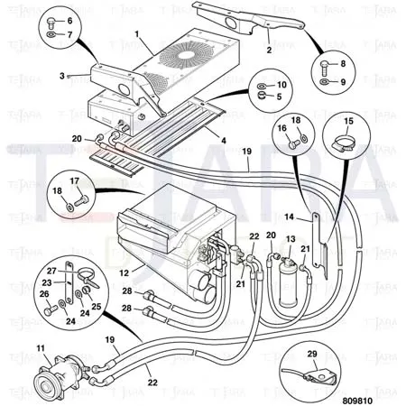 JCB Part No.# 649/52142, HOSE REC. DRIER - EVAP - JCB Spare Parts