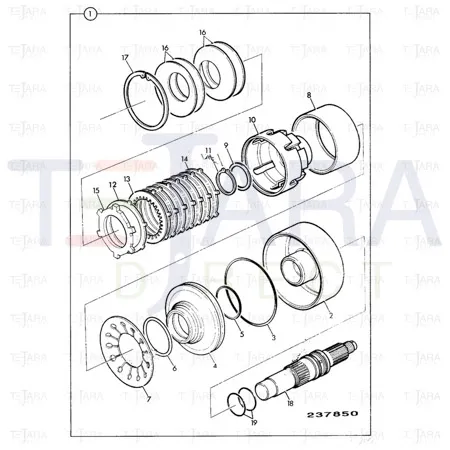 JCB Part No.# 445/05114, STEEL RING - JCB Spare Parts