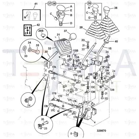 JCB Part No.# 162/03610, GAITER -DBL LEVER - JCB Spare Parts