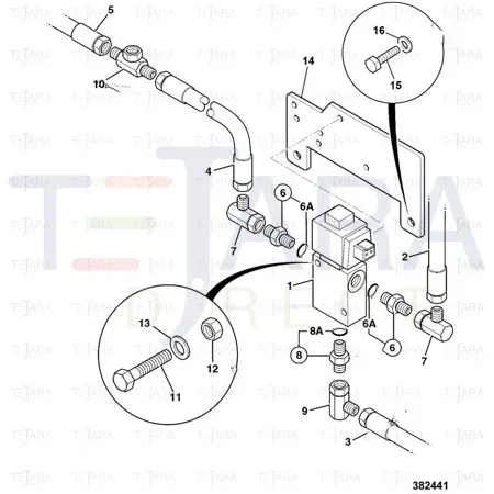 JCB Part No.# 611/46500, HOSE HIGH PRESSURE - JCB Spare Parts