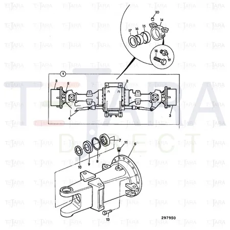 JCB Part No.# 907/08400, CYLINDRICAL ROLLER BEARIN - JCB Spare Parts