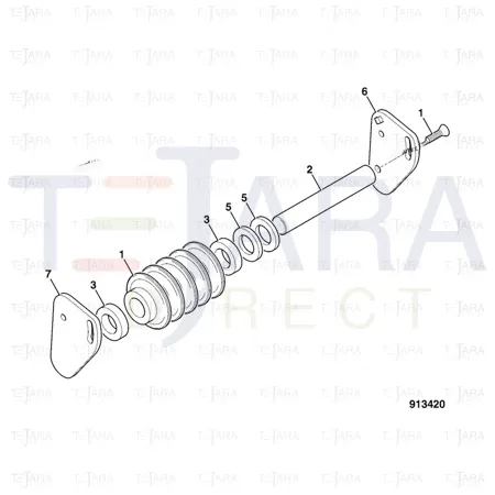 JCB Part No.# 331/60669, HOSE ROLLER PIN - JCB Spare Parts