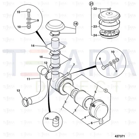 JCB Part No.# 32/925395, VISIBOWL - JCB Spare Parts