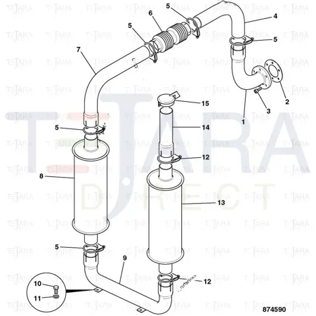 JCB Part No.# 321/10267, Tube Tube flexible - JCB Spare Parts
