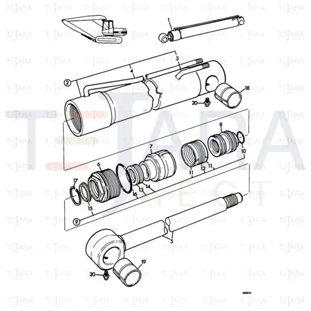 JCB Part No.# 991/00127, KIT RAM SEAL - JCB Spare Parts