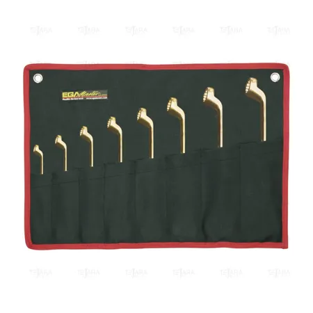 SET OF 12 DOUBLE OFFSET RING WRENCHES 6-7MM /30-32 MM NON SPARKING Cu-Be - EGA Master