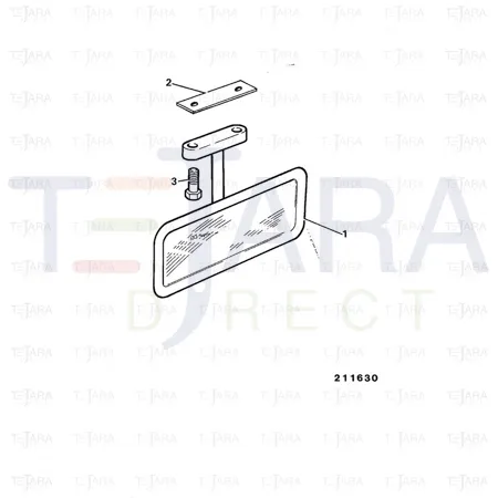 JCB Part No.# 123/04971, INTERIOR MIRROR - JCB Spare Parts