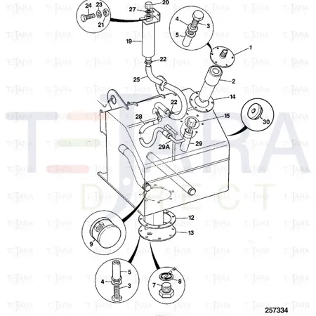 JCB Part No.# 332/E4201, RUBBER HOSE 25ID X 100LG - JCB Spare Parts
