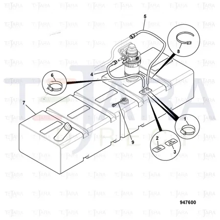 JCB Part No.# 332/D1646, HOSE - DIESEL 5/16 - JCB Spare Parts