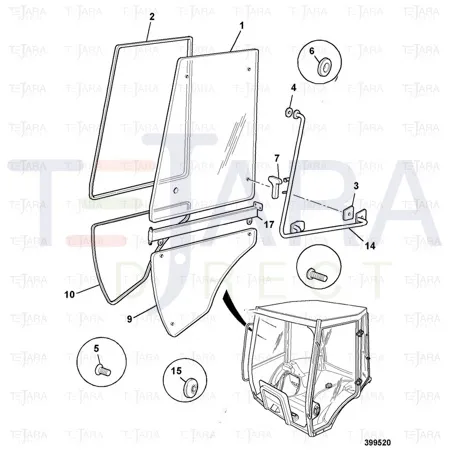 JCB Part No.# 813/10167, HINGE GASKET X300 - JCB Spare Parts