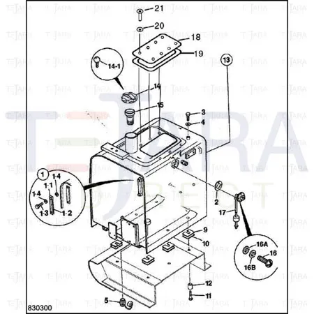 JCB Part No.# 332/P5028, GASKET TANK TOP - JCB Spare Parts