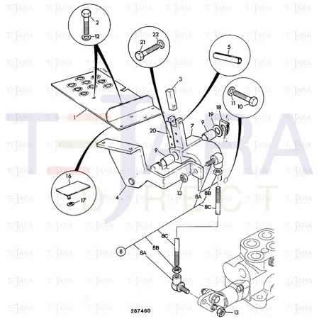 JCB Part No.# 913/02902, M8 BALL JOINT. - JCB Spare Parts