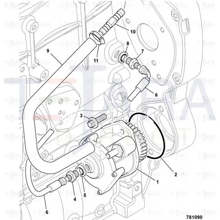 JCB Part No.# 648/31003, BRAKE HOSE vacuum 400mm - JCB Spare Parts