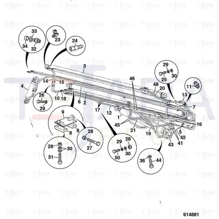 JCB Part No.# 332/E5134, HOSE EXTENSION - JCB Spare Parts