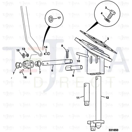 JCB Part No.# 2102/1029, TENSION PIN 3/8 DIA X 4 - JCB Spare Parts