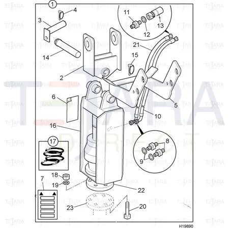 JCB Part No.# 232/01100, PIN PIVOT - JCB Spare Parts