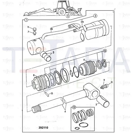 JCB Part No.# 590/40578, Rod piston - JCB Spare Parts