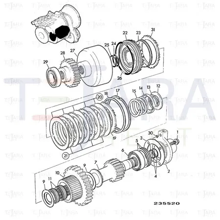 JCB Part No.# 449/10021, LAYSHAFT L/R - JCB Spare Parts