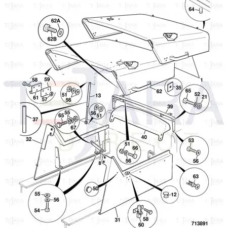 JCB Part No.# 331/41902, GAS STRUT KIT - JCB Spare Parts