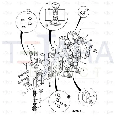 JCB Part No.# 25/401418, KIT MID-SECTION UN - JCB Spare Parts