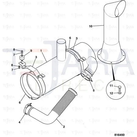 JCB Part No.# 02/910747, CLAMP - JCB Spare Parts