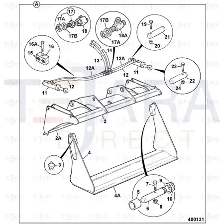 JCB Part No.# 612/26400, (W) HOSE.3/8 BSP - JCB Spare Parts