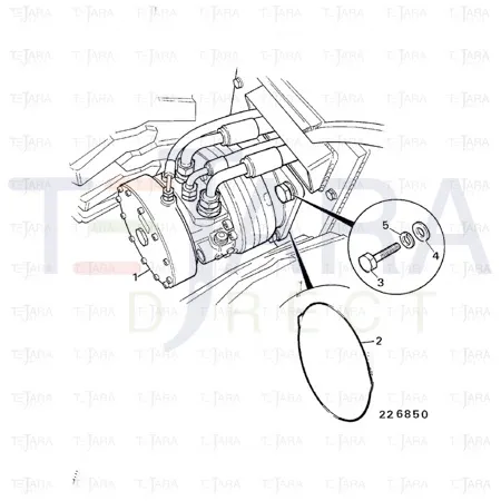 JCB Part No.# 828/00370, O RING DIA 150 x 4 - JCB Spare Parts