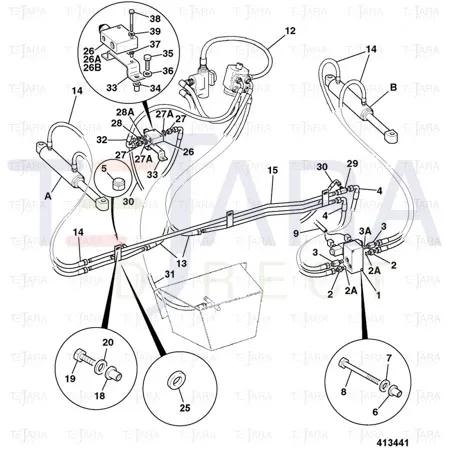 JCB Part No.# 612/26600, JCB-HOSE 3/8"BSP 700 MM - JCB Spare Parts
