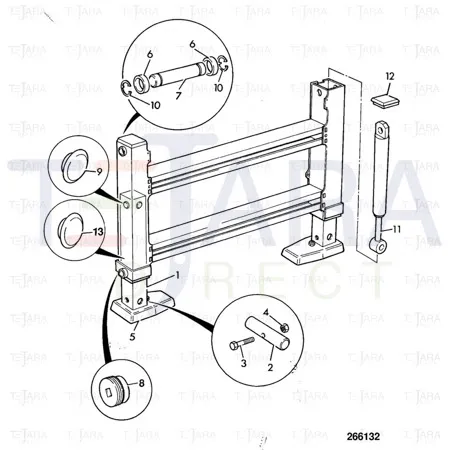 JCB Part No.# 123/06023, CAP SIDESHIFT STAB - JCB Spare Parts