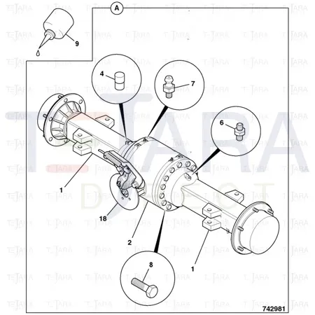 JCB Part No.# 458/11212, JCB-G.A. DRIVEHEAD - JCB Spare Parts