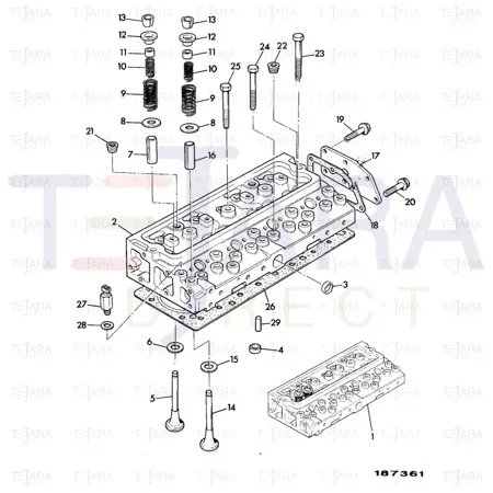JCB Part No.# 02/102189, GUIDE VALVE INLET - JCB Spare Parts