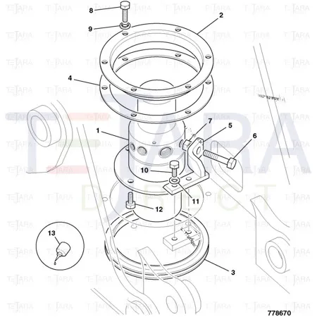 JCB Part No.# 1316/3820D, M20 x 100Lg HEX HEAD BOLT GRADE 10.9 - JCB Spare Parts
