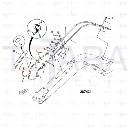 JCB Part No.# 173R020VZ, NUT - JCB Spare Parts