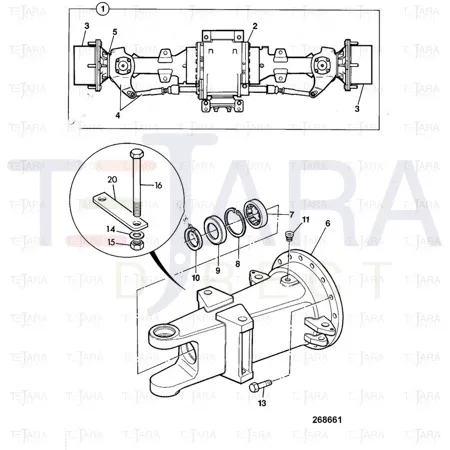 JCB Part No.# 1305/3956Z, BOLT 1 X 11 UNF - JCB Spare Parts