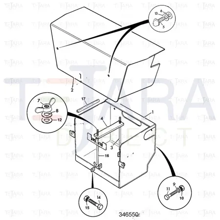 JCB Part No.# 826/01763, J-BOLT M6x255mm - JCB Spare Parts