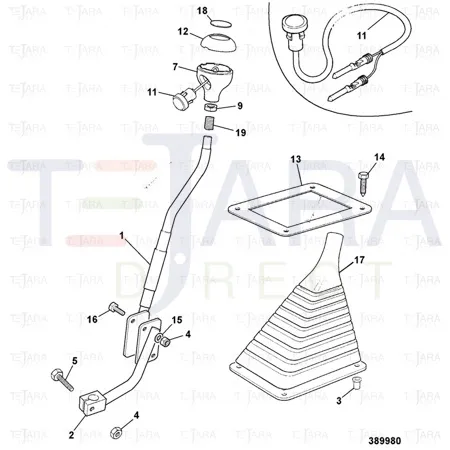 JCB Part No.# 160/01116, KNOB SCREW ON - JCB Spare Parts
