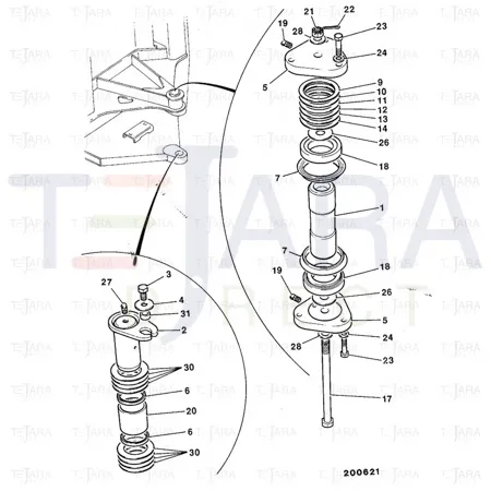 JCB Part No.# 826/01582, BOLT PIVOT UPPER C - JCB Spare Parts