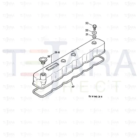 JCB Part No.# 02/800215, COVER ROCKER - JCB Spare Parts